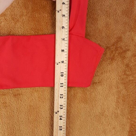 WEWOREWHAT Womens Sports Bra XS Red Pullover Wide Strap Light Support Crop Top - Picture 8 of 9
